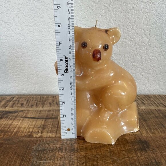 Vintage Koala Bear 8" Wax Candle NOS Never Lit Branch 1970s Imperfections Decor - Picture 9 of 9